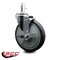 Service Caster 6'' Thermo Rubber Wheel Swivel 7/16'' Grip Ring Stem Caster with Brake SCC-GR20S614-TPRB-TLB-716138 - alternate 2
